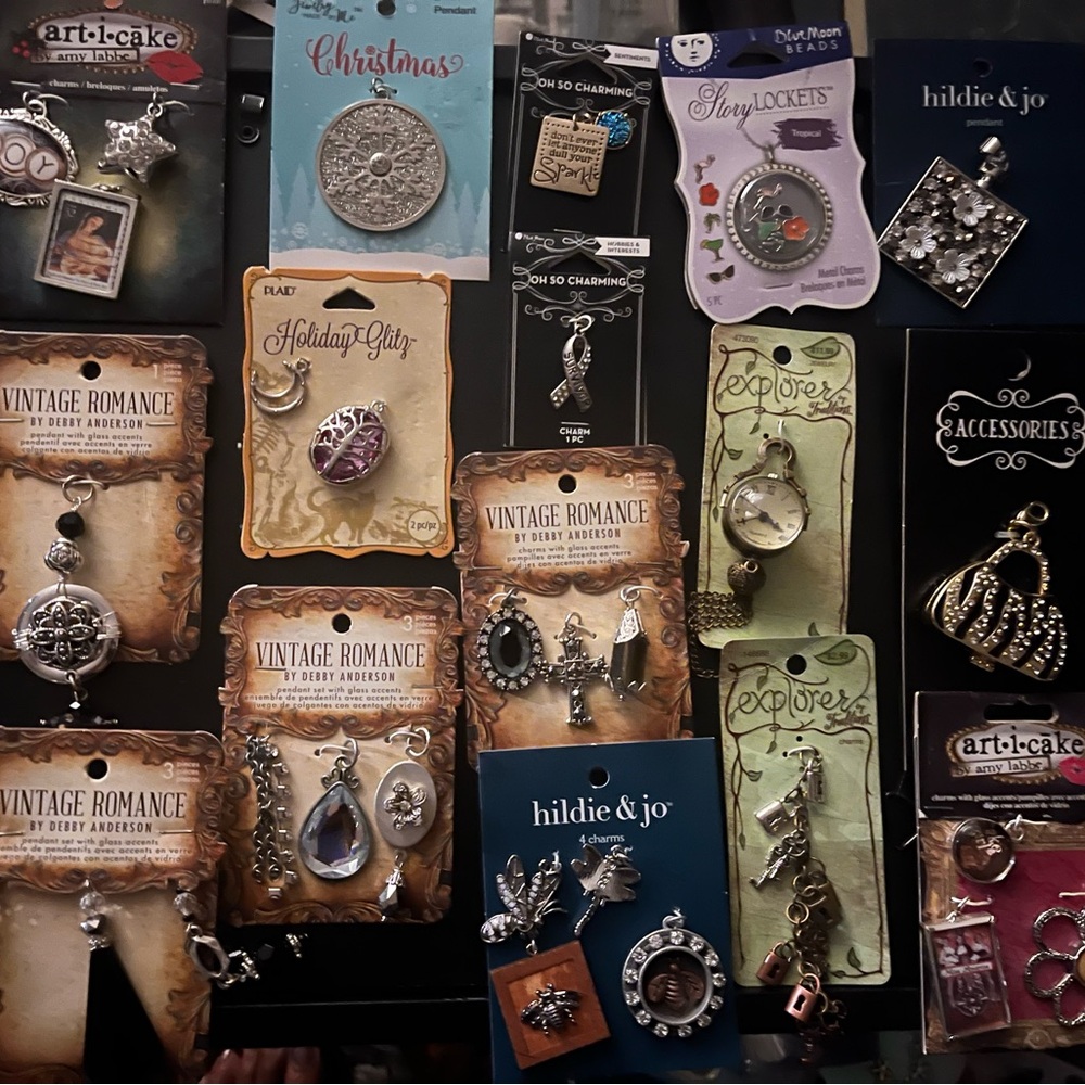 Assorted Silver and Gold Charms Collection